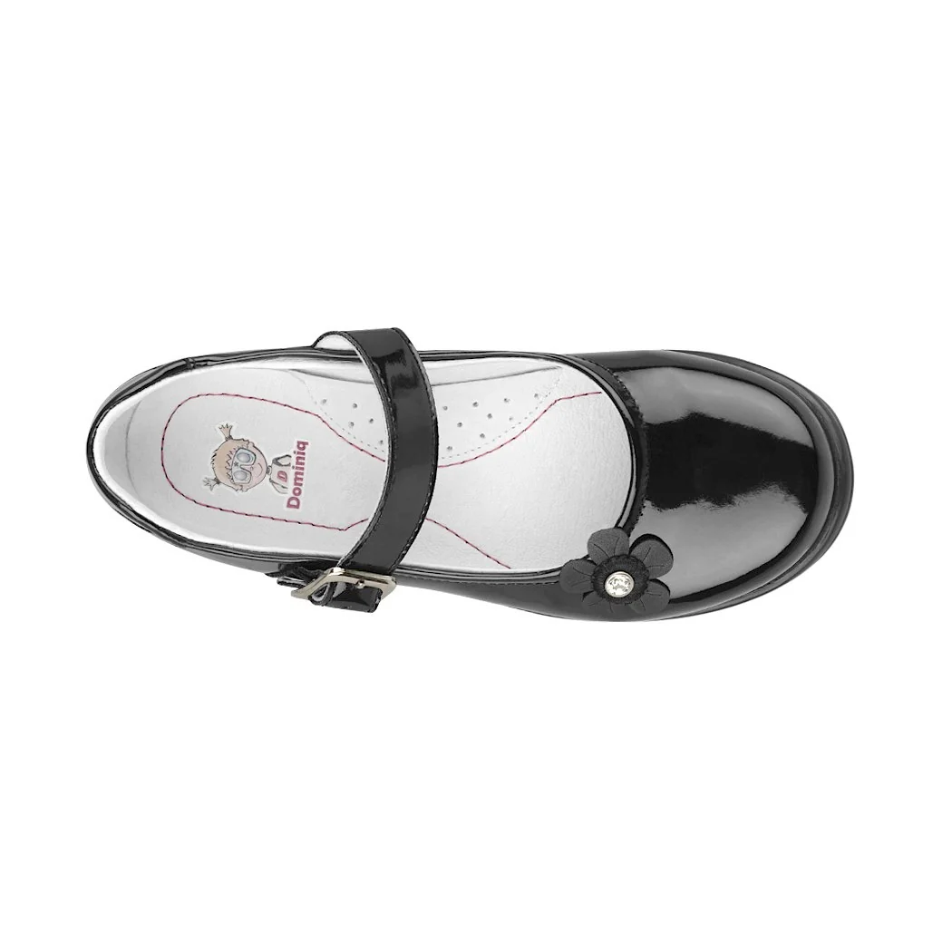 Zapato escolar Dominiq para niña simipiel negro 1522 - Image 4