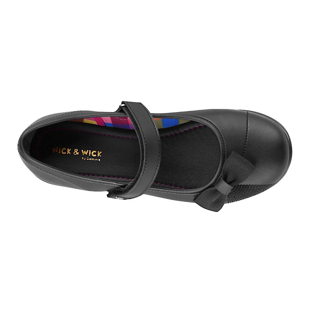 ZAPATOS ESCOLARES NIÑA NICK & WICK 5144 SIMIPIEL NEGRO - Image 4