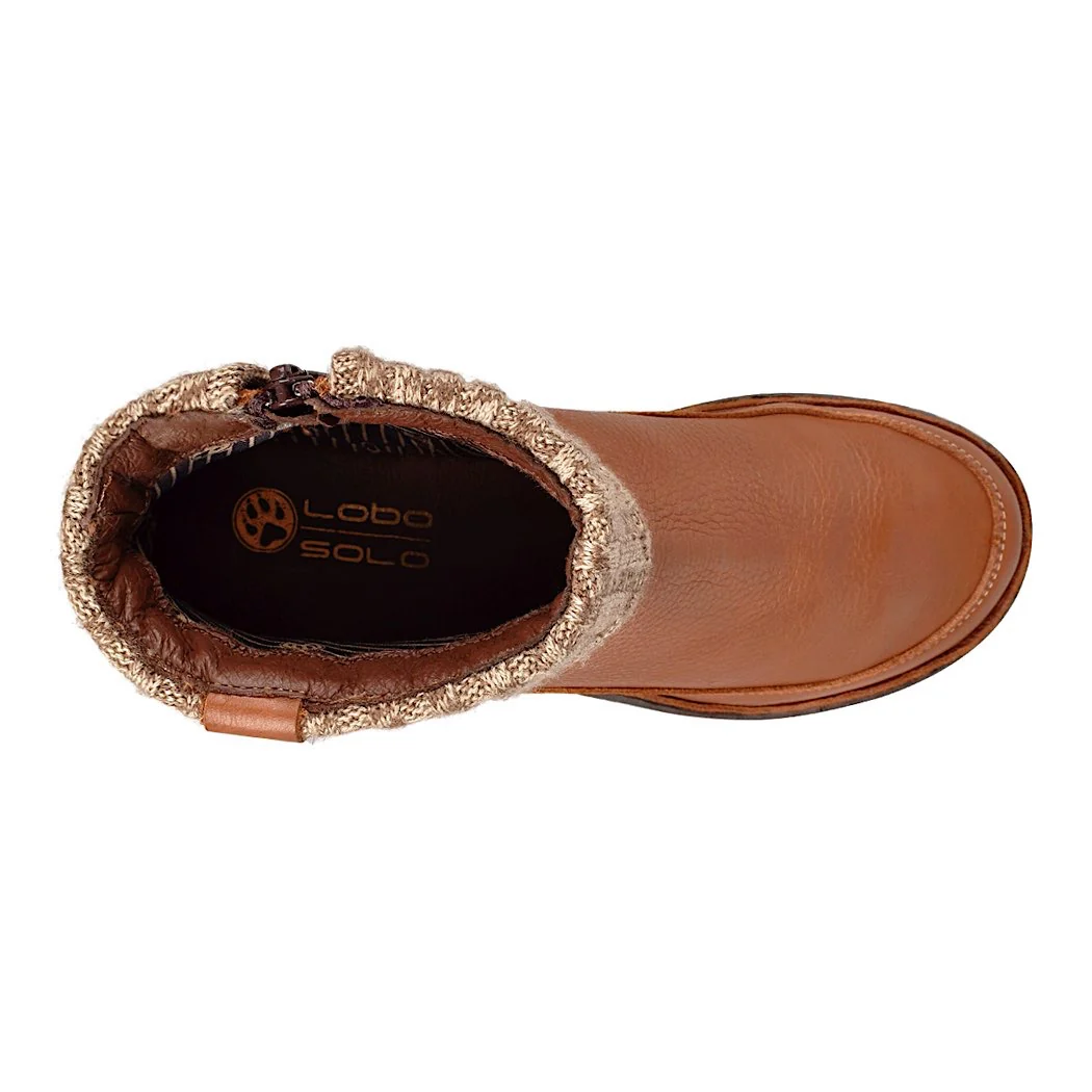BOTINES CASUALES PARA DAMA LOBO SOLO 5840 PIEL CAFÉ - Image 4