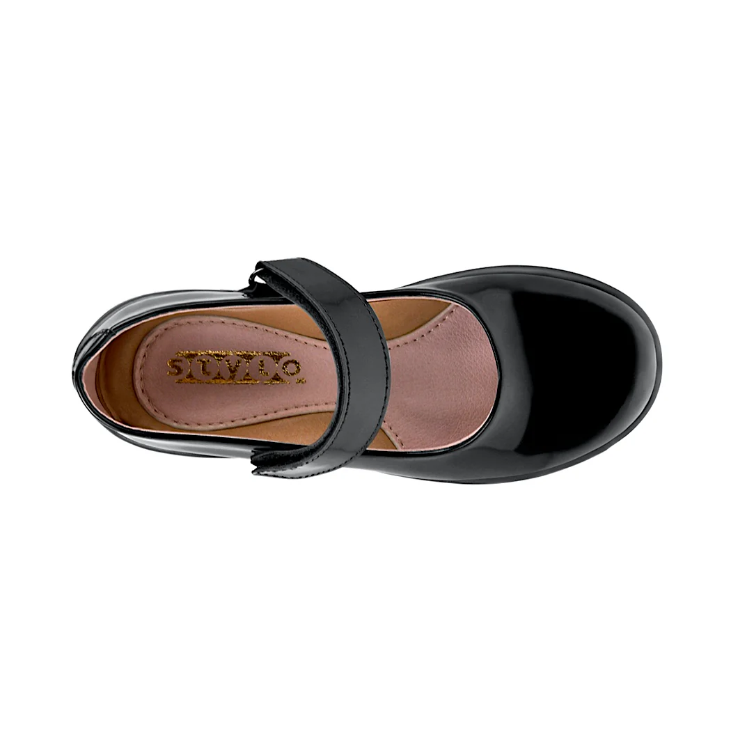 ZAPATOS ESCOLARES NIÑA STYLO 6006 CHAROL NEGRO - Image 4